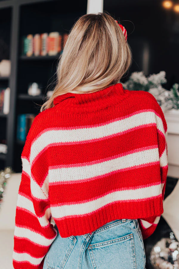 Comfy Glam Stripe Crop Sweater - Image 7