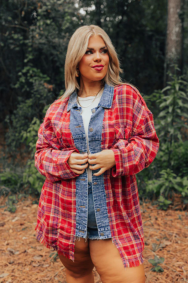Cool Weather Inclined Plaid Top Curves - Image 5