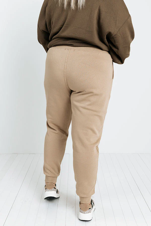 Count On You Joggers In Khaki Curves - Image 4