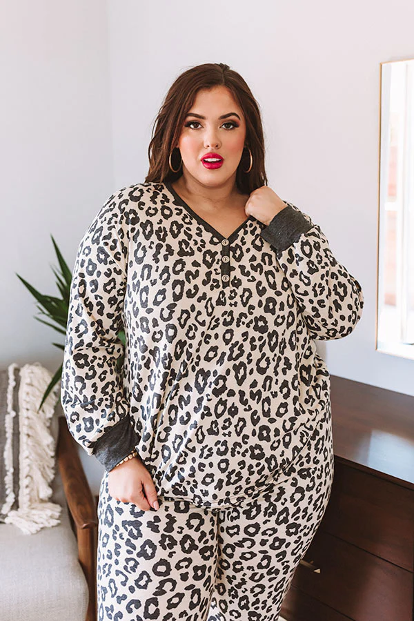 Cozier Now Leopard Top In Cream Curves - Image 5