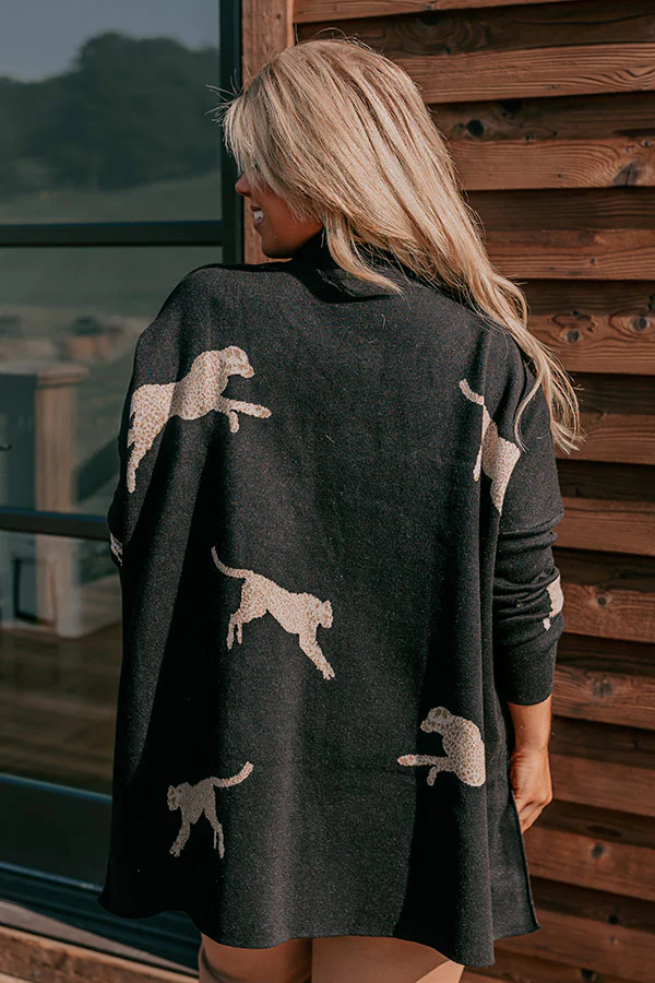 Cozy And Kind Cheetah Sweater In Black Curves - Image 6