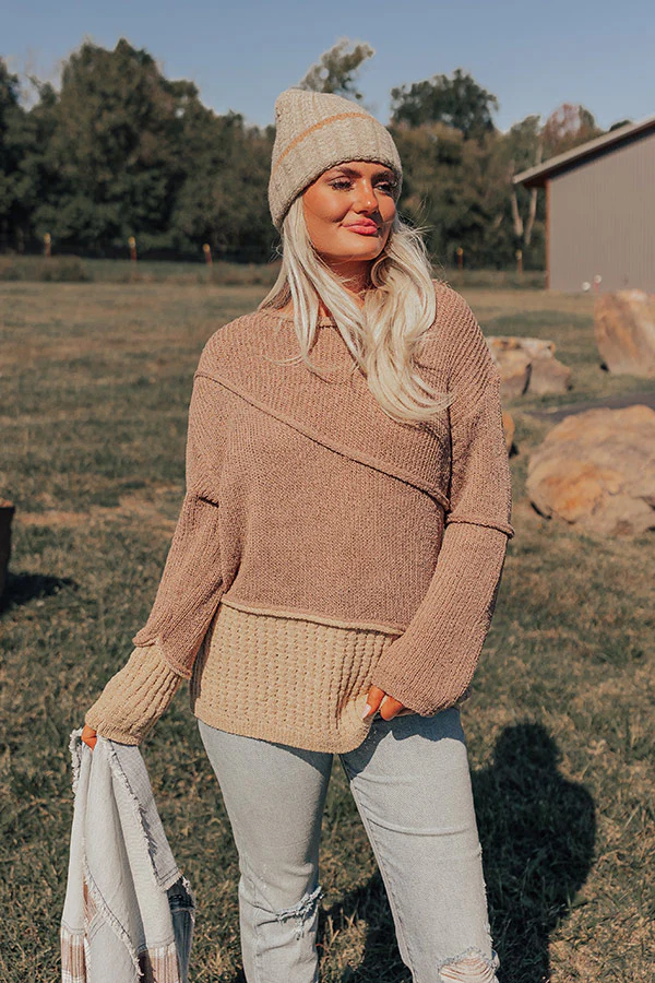 Cozy Darling Knit Sweater in Mocha
