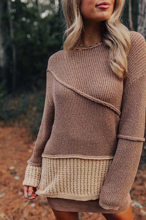 Cozy Darling Knit Sweater in Mocha - Image 7