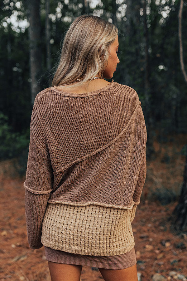 Cozy Darling Knit Sweater in Mocha - Image 8