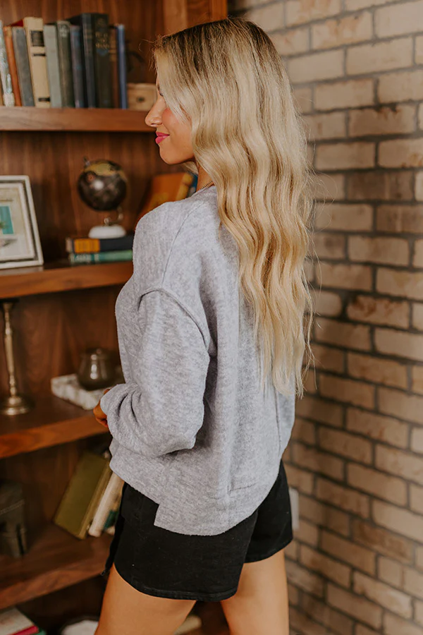 Cozy Daydream Ultra Soft Sweater In Grey - Image 4