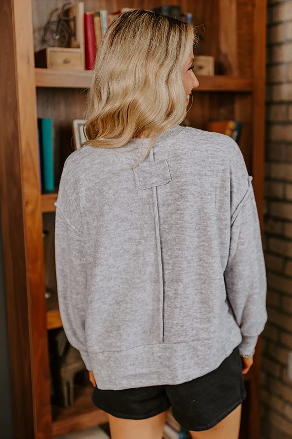 Cozy Daydream Ultra Soft Sweater In Grey - Image 5