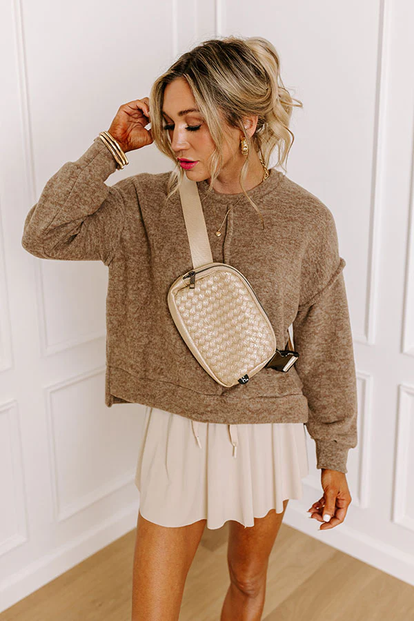 Cozy Daydream Ultra Soft Sweater In Taupe - Image 5