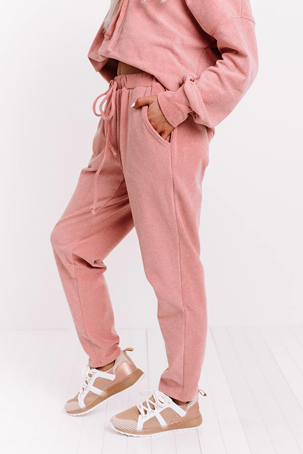 Cozy Perk Joggers in Blush - Image 2