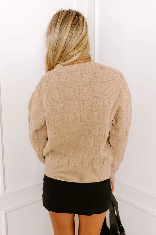 Crackling Fire Knit Sweater in Iced Latte - Image 8