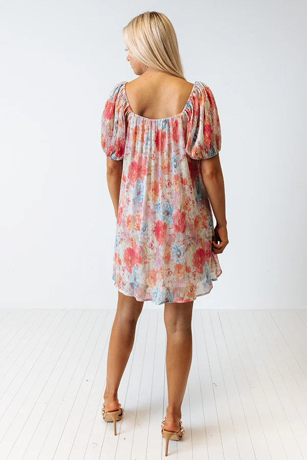 Create Your Dream Life Floral Shift Dress In Pink - Image 8