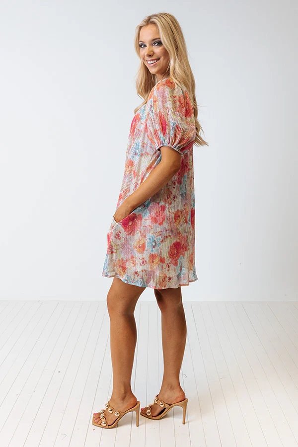Create Your Dream Life Floral Shift Dress In Pink - Image 9