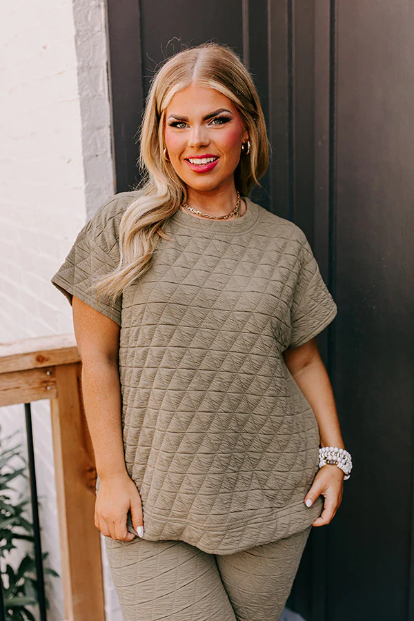 Creekside Cabin Shift Top In Sage Curves - Image 3