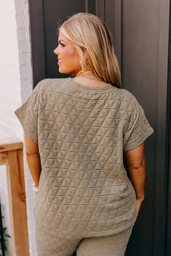 Creekside Cabin Shift Top In Sage Curves - Image 4