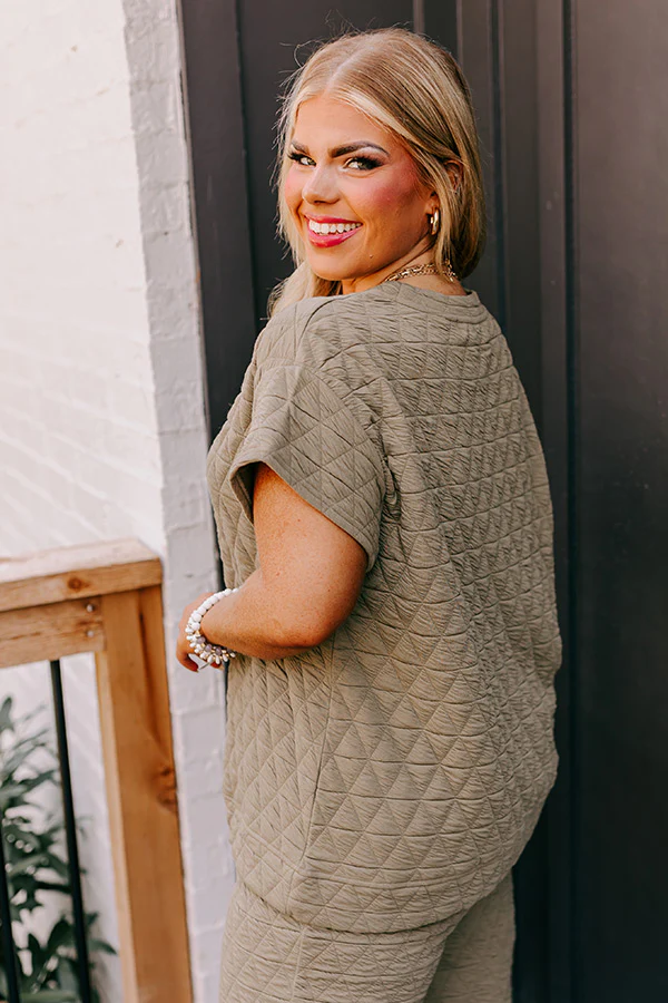 Creekside Cabin Shift Top In Sage Curves - Image 5