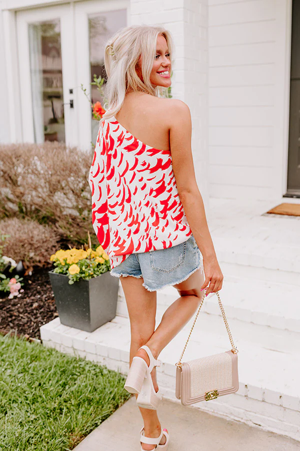 Curacao Cutie Shift Top In Scarlet - Image 3