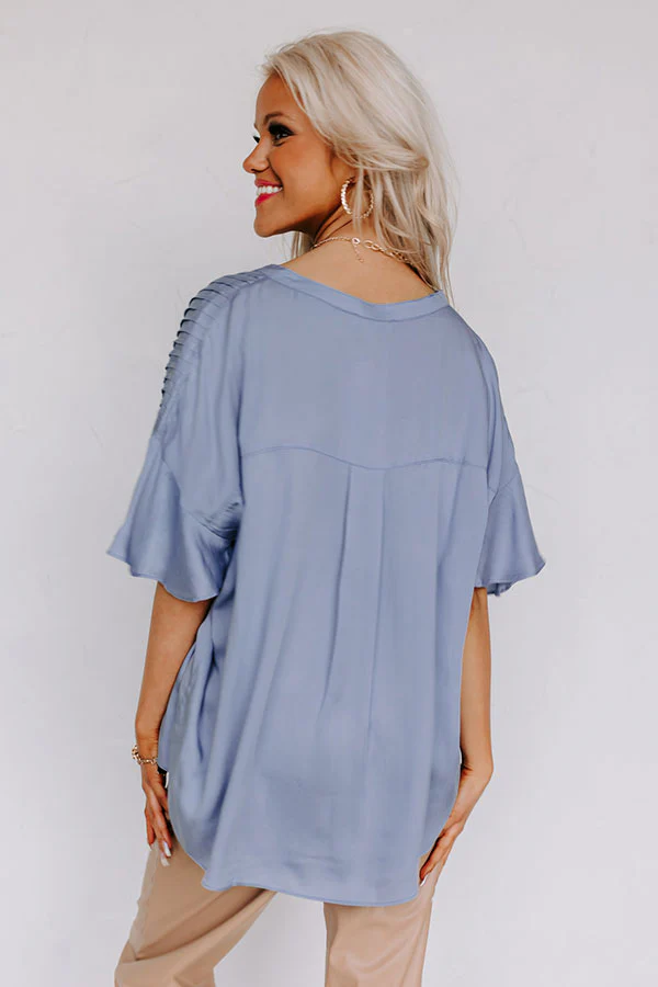 Cute Crew Shift Top in Airy Blue - Image 3