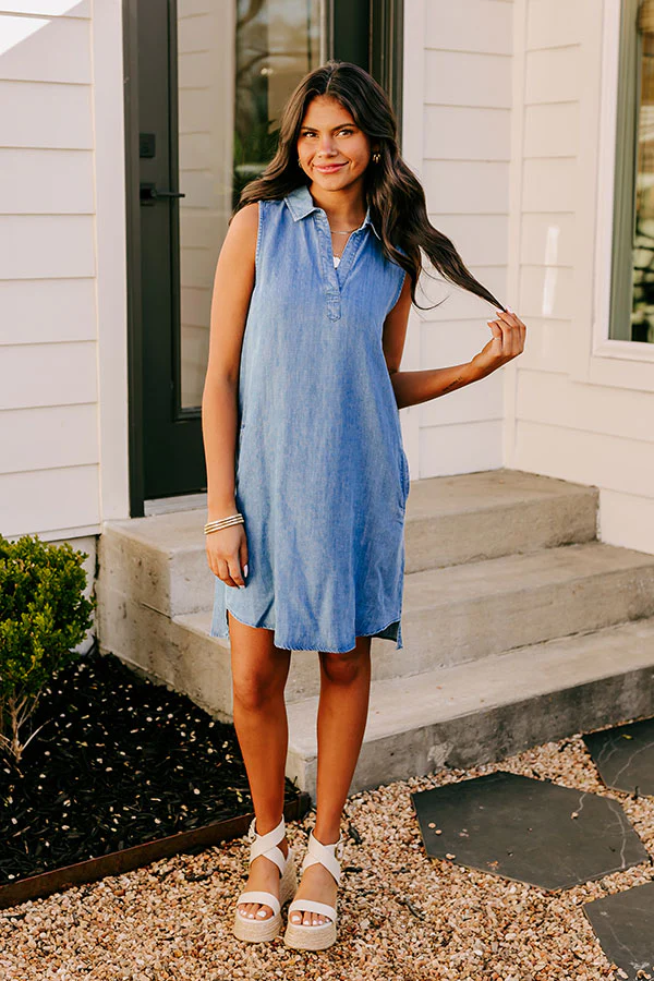 Cutie On The Coast Chambray Dress - Image 5