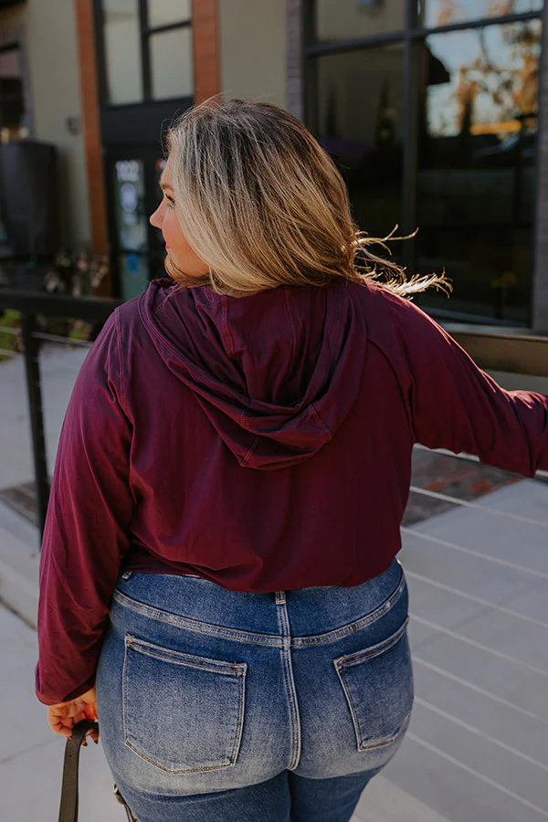 Daily Dedication Butter Soft Hoodie In Royal Plum Curves - Image 3