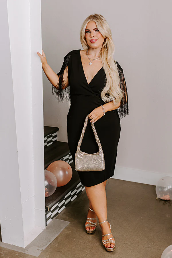 Daily Romance Fringe Dress In Black Curves - Image 4