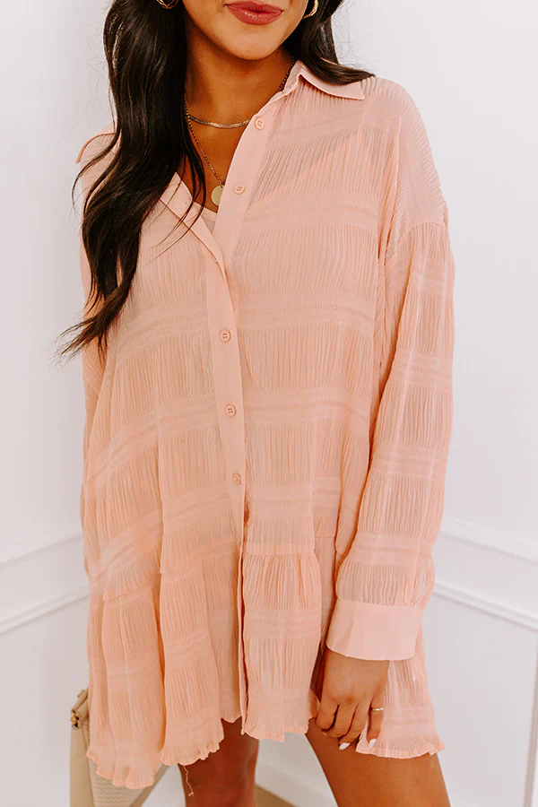 Dance And Dream Tunic Dress In Peach - Image 2