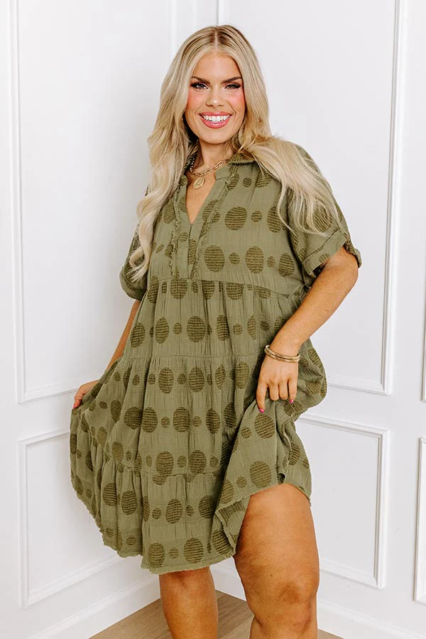 Dancing In The Sun Babydoll Dress In Sage Curves - Image 2