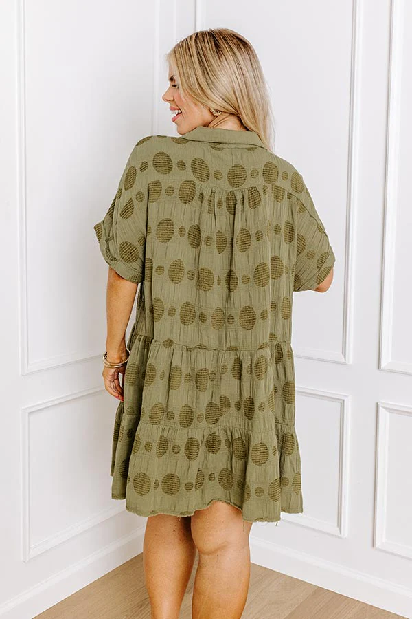 Dancing In The Sun Babydoll Dress In Sage Curves - Image 4