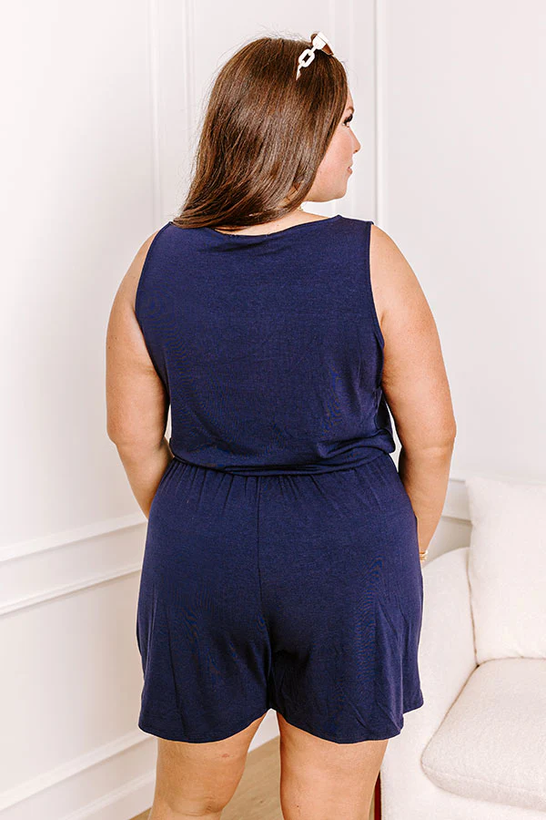 D.C. Dreamer Romper In Navy Curves - Image 3