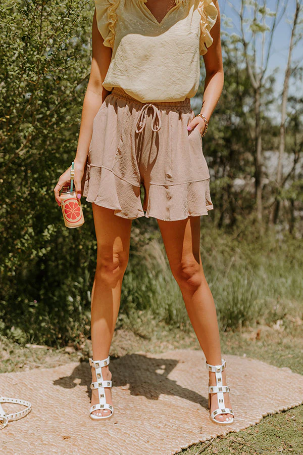 Desert Sensation High Waist Shorts In Iced Latte - Image 3