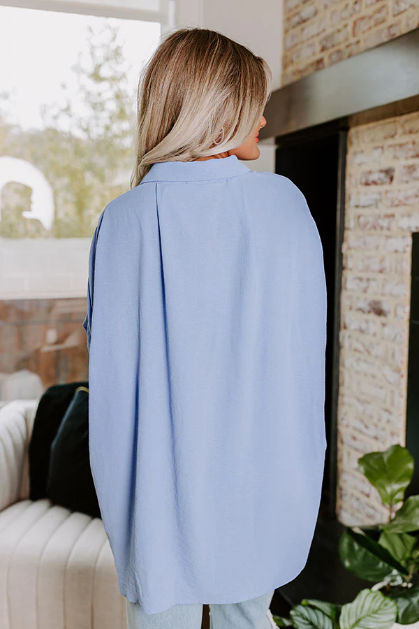 Destined For Decadence Button Up In Sky Blue - Image 7