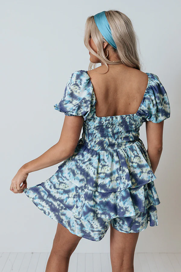 Divine Destiny Tiered Romper In Riverside - Image 5