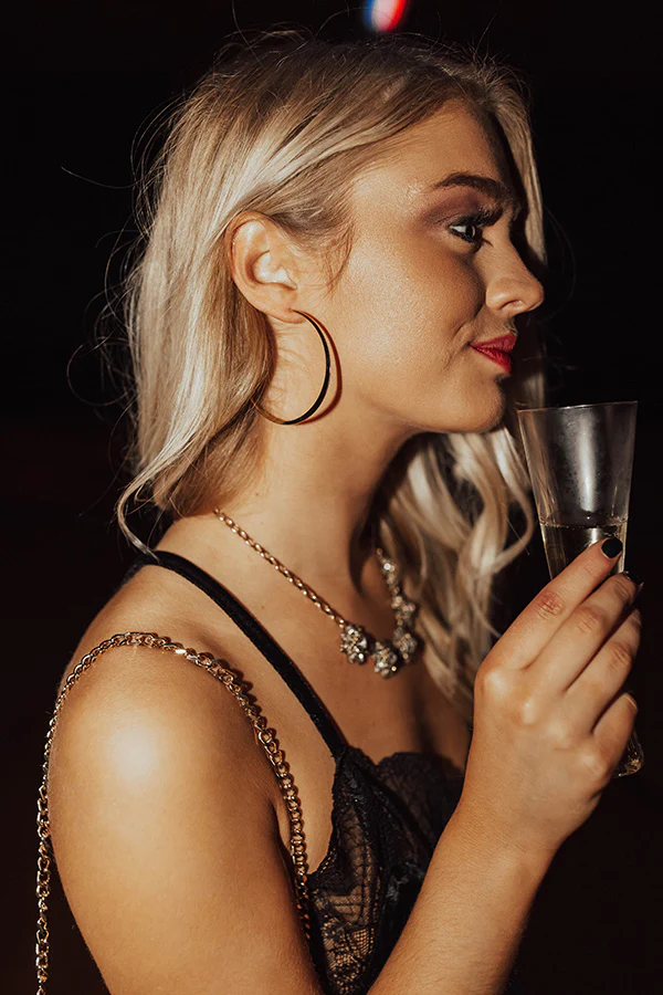 Drama Queen Hoop Earrings in Gold - Image 5