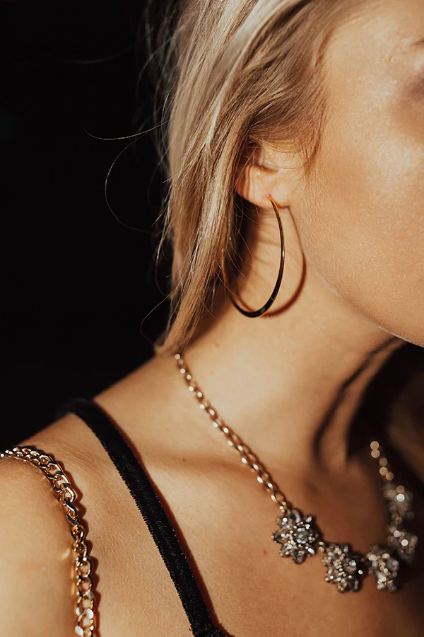Drama Queen Hoop Earrings in Gold - Image 6