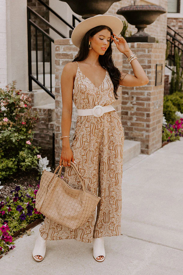 Drawn To The Beach Jumpsuit In Mustard - Image 6