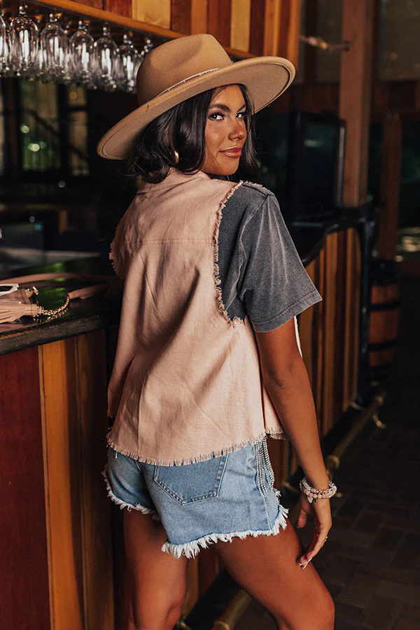 Drawn To The Beach Linen-Blend Button Up - Image 5