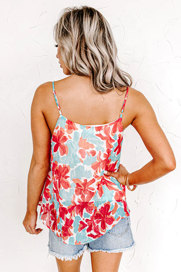 Driving Down Sunset Floral Shift Tank - Image 4