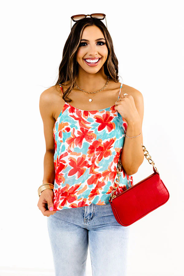 Driving Down Sunset Floral Shift Tank - Image 7