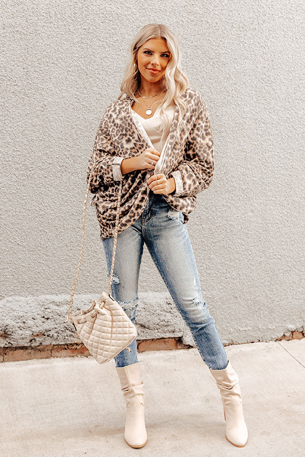 Early Morning Cozy Leopard Cardigan - Image 2