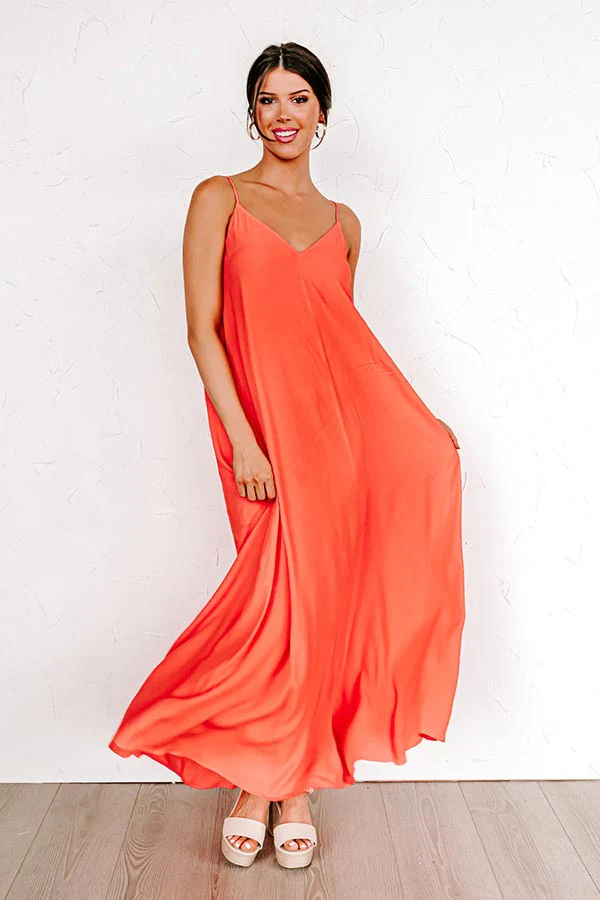 Easy On Me Maxi In Dark Tangerine - Image 2