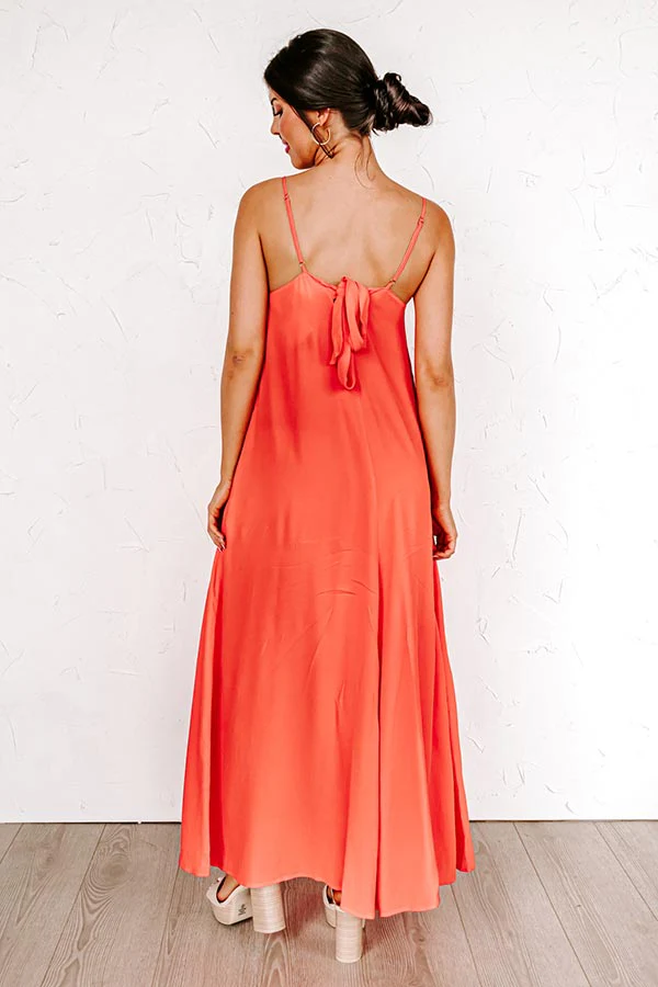 Easy On Me Maxi In Dark Tangerine - Image 4