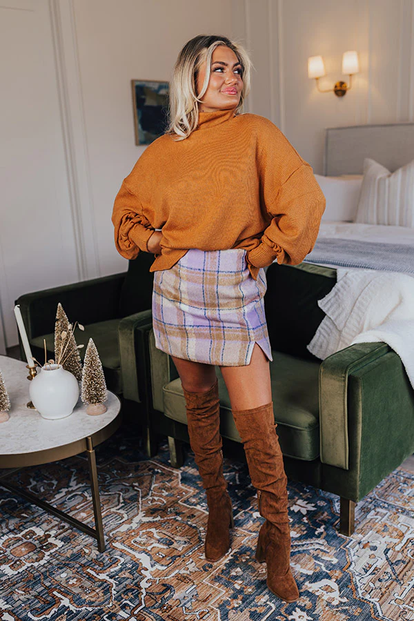 Easy To Style Ribbed Sweater Top in Camel - Image 7