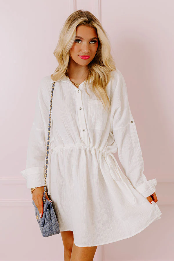 Effortless Vibes Dress In White - Image 2