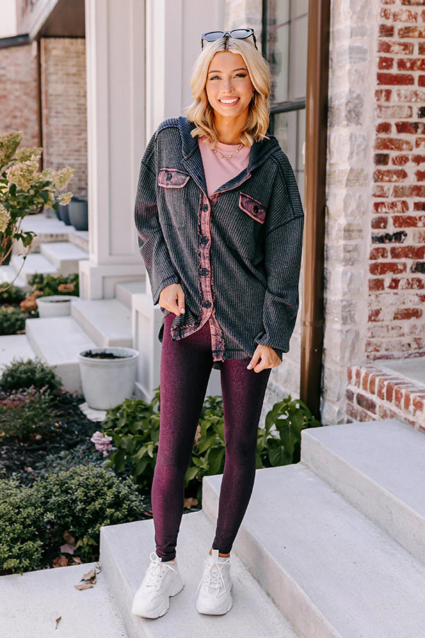 Exceptionally Chic Waffle Knit Light Weight Jacket In Navy - Image 2