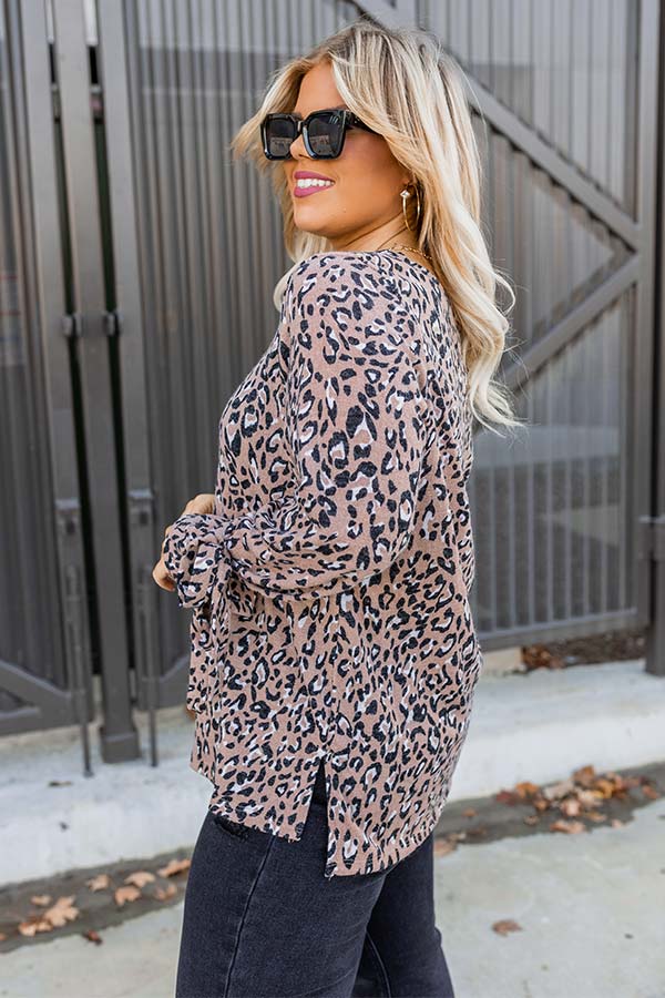 Expert Kindness Leopard Shift Top In Iced Latte Curves - Image 11