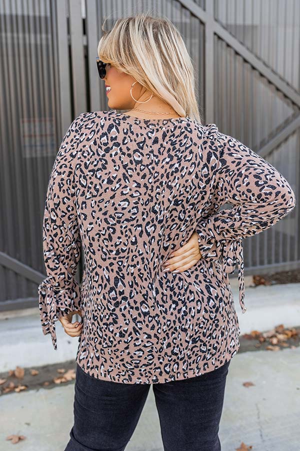 Expert Kindness Leopard Shift Top In Iced Latte Curves - Image 3