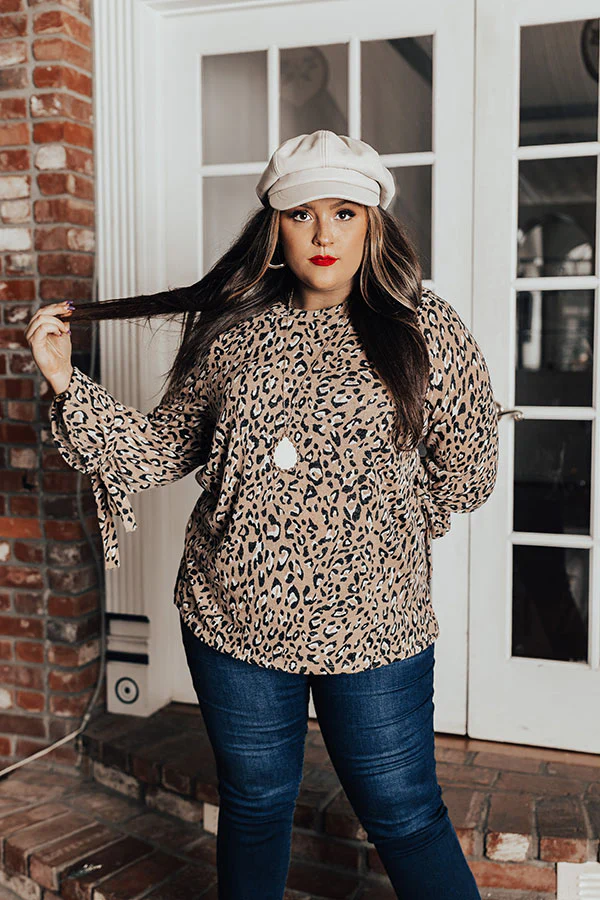 Expert Kindness Leopard Shift Top In Iced Latte Curves - Image 9