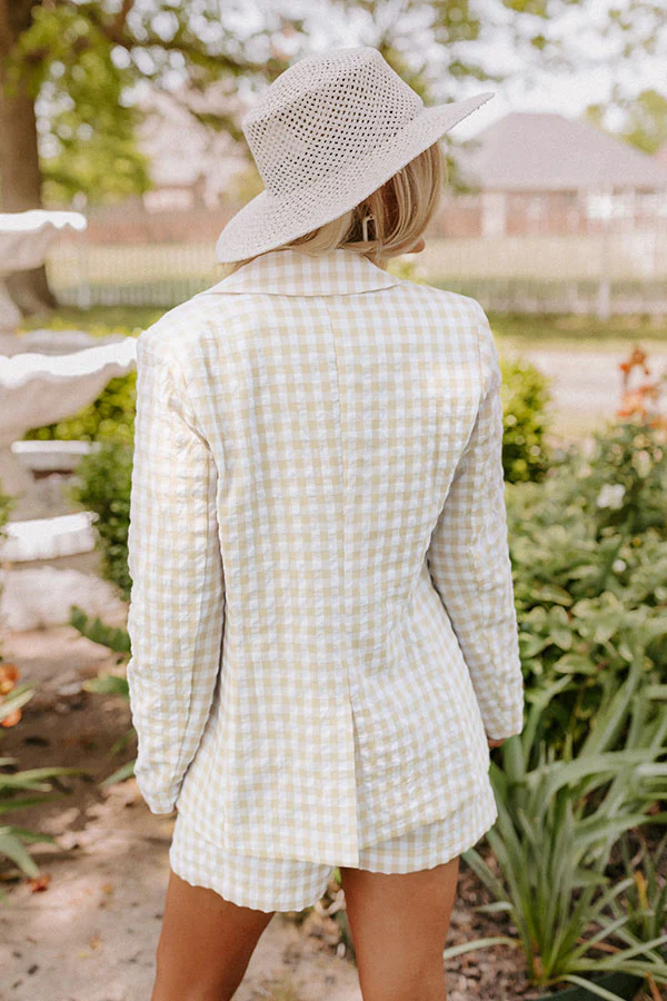Extra Dose Of Confidence Gingham Blazer - Image 10
