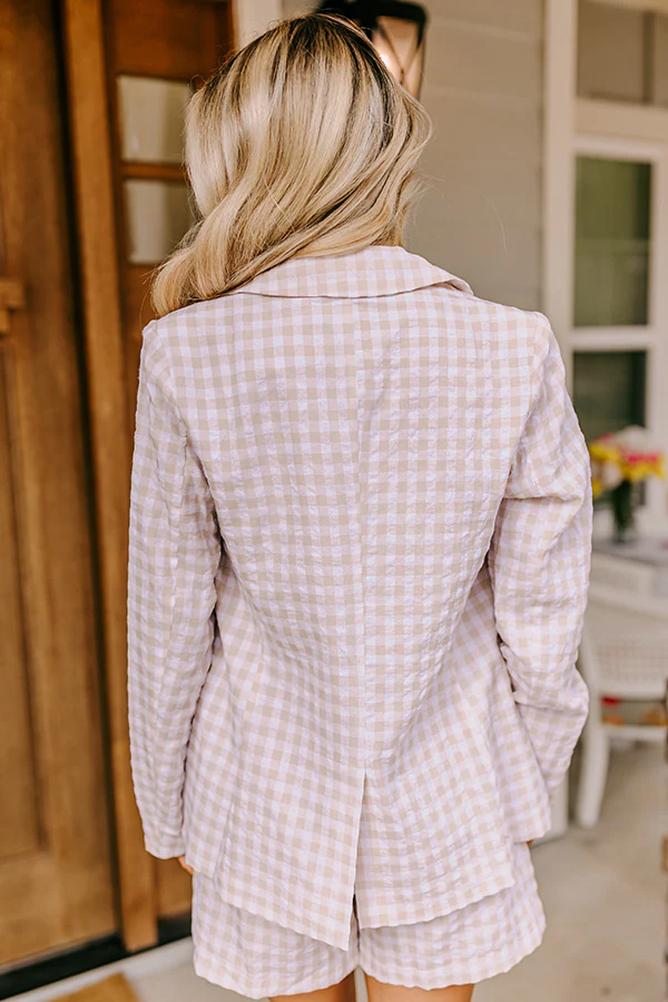 Extra Dose Of Confidence Gingham Blazer - Image 4
