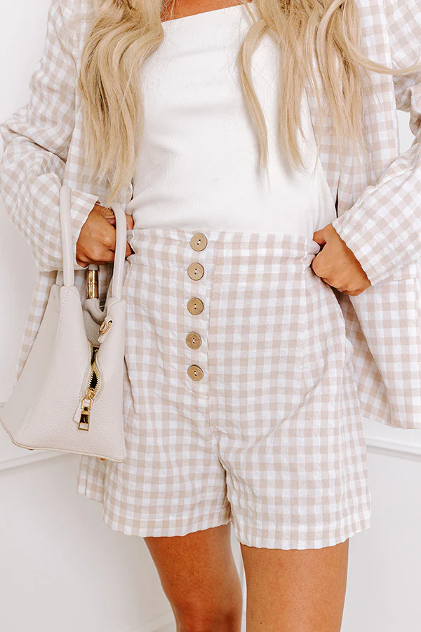 Extra Dose Of Confidence Gingham Shorts - Image 2