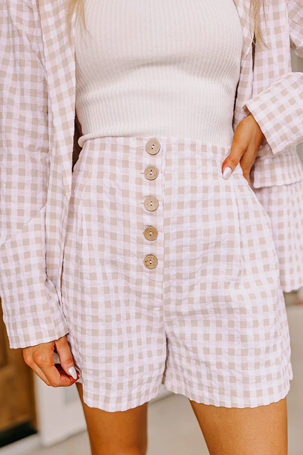 Extra Dose Of Confidence Gingham Shorts - Image 6
