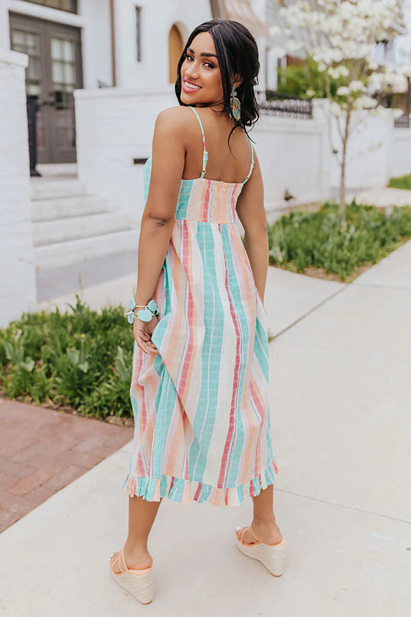 Eyes On Paradise Stripe Midi - Image 4